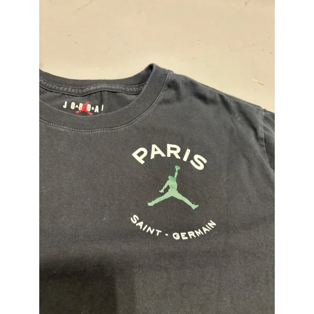 Jordan Paris Saint-Germain PSG T-Shirt‎ Mens 3XL Black Green Jumpman Logo Tee